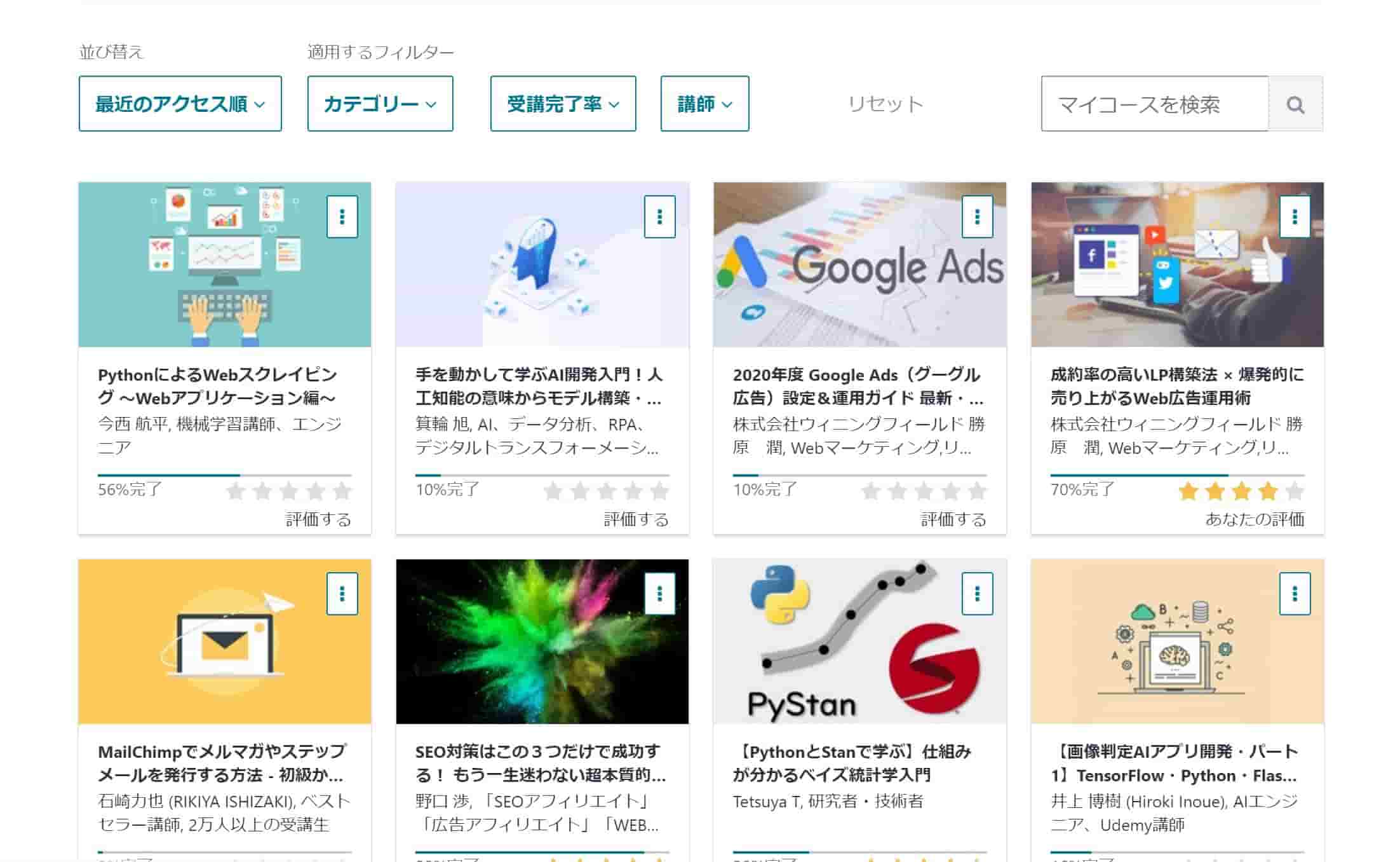 Udemy　マーケ